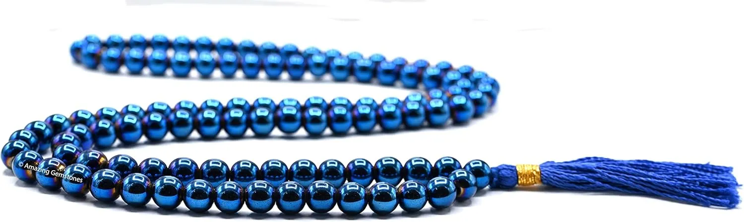 Amazing Gemstone Japa Mala 108 Prayer Beads Necklace and Wrist Mala Bracelet for Meditation