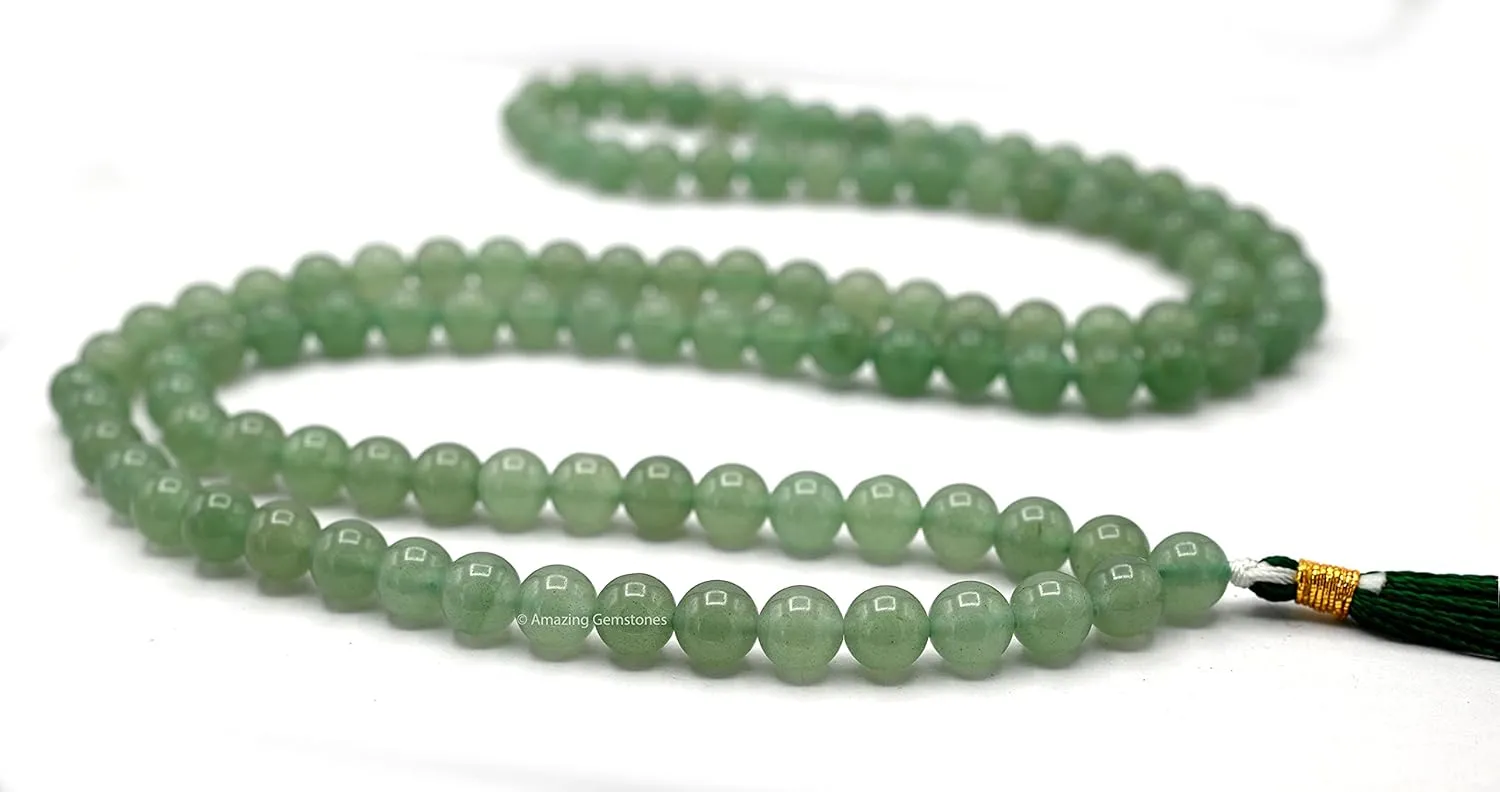 Amazing Gemstone Japa Mala 108 Prayer Beads Necklace and Wrist Mala Bracelet for Meditation