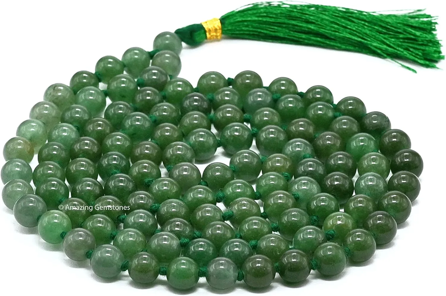 Amazing Gemstone Japa Mala 108 Prayer Beads Necklace and Wrist Mala Bracelet for Meditation