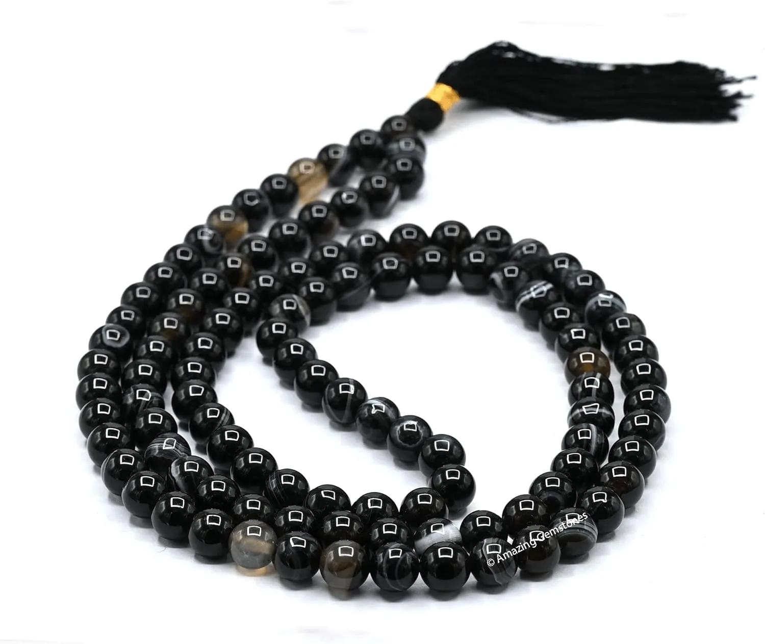Amazing Gemstone Japa Mala 108 Prayer Beads Necklace and Wrist Mala Bracelet for Meditation