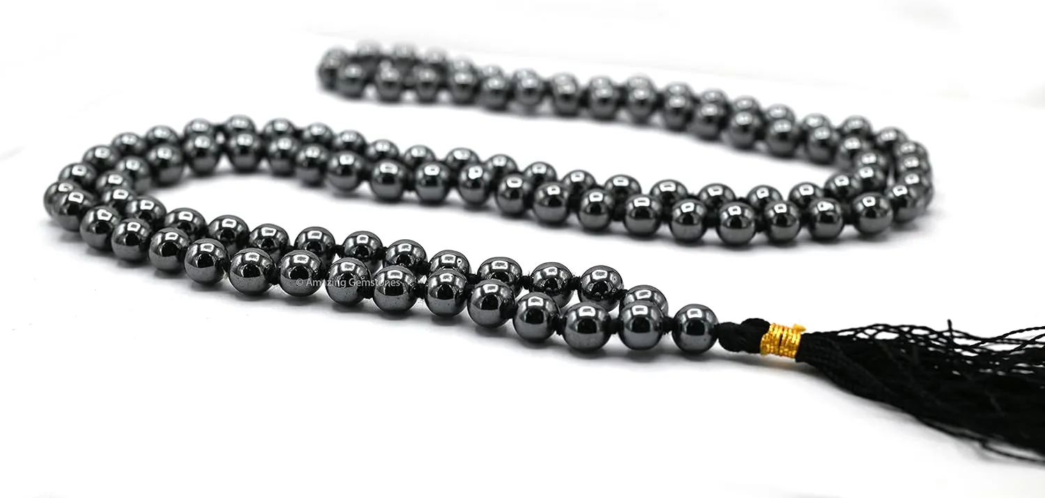 Amazing Gemstone Japa Mala 108 Prayer Beads Necklace and Wrist Mala Bracelet for Meditation
