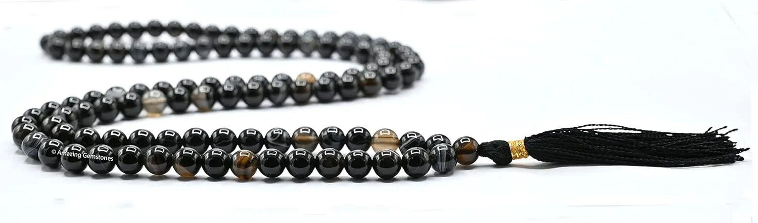 Amazing Gemstone Japa Mala 108 Prayer Beads Necklace and Wrist Mala Bracelet for Meditation
