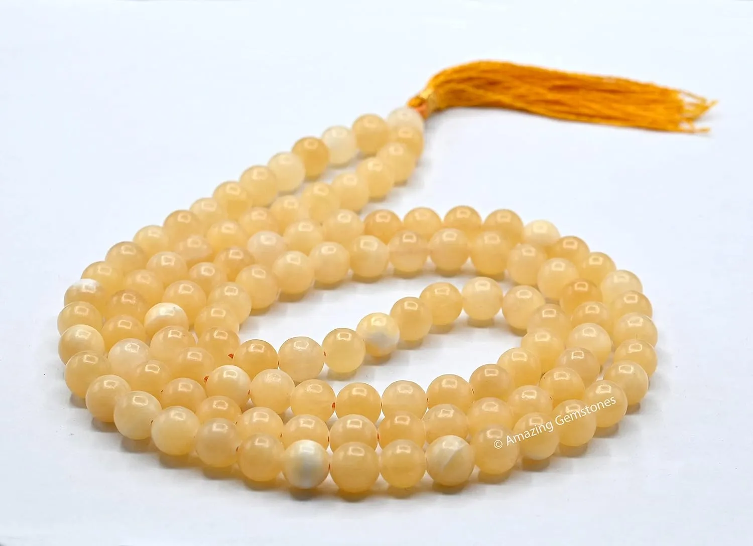 Amazing Gemstone Japa Mala 108 Prayer Beads Necklace and Wrist Mala Bracelet for Meditation