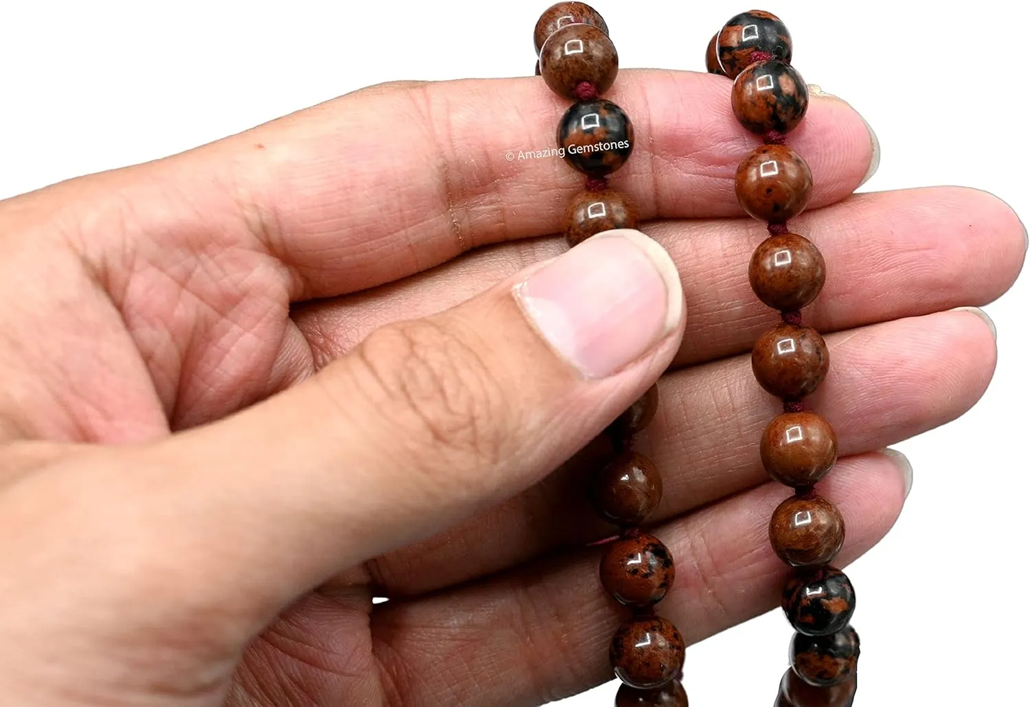 Amazing Gemstone Japa Mala 108 Prayer Beads Necklace and Wrist Mala Bracelet for Meditation
