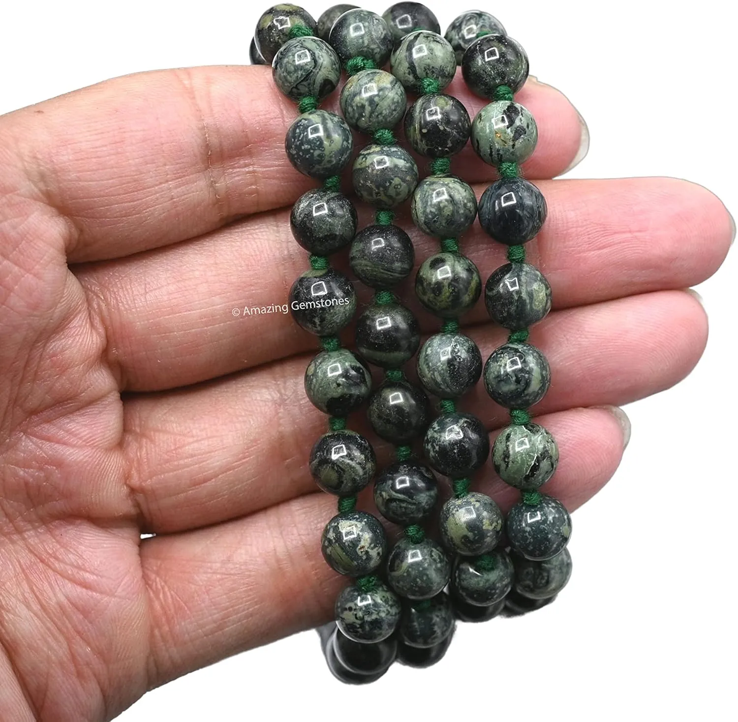 Amazing Gemstone Japa Mala 108 Prayer Beads Necklace and Wrist Mala Bracelet for Meditation
