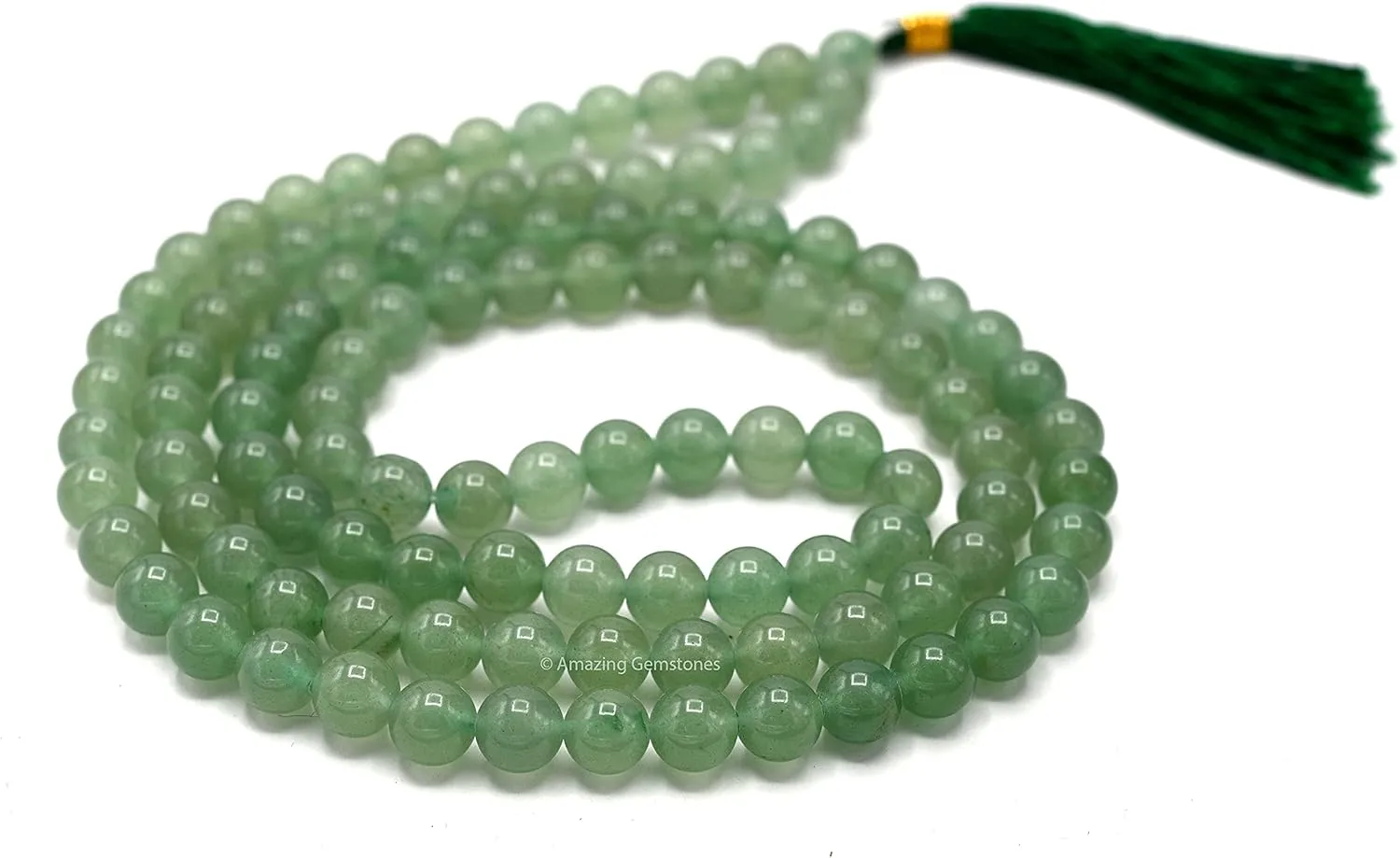 Amazing Gemstone Japa Mala 108 Prayer Beads Necklace and Wrist Mala Bracelet for Meditation