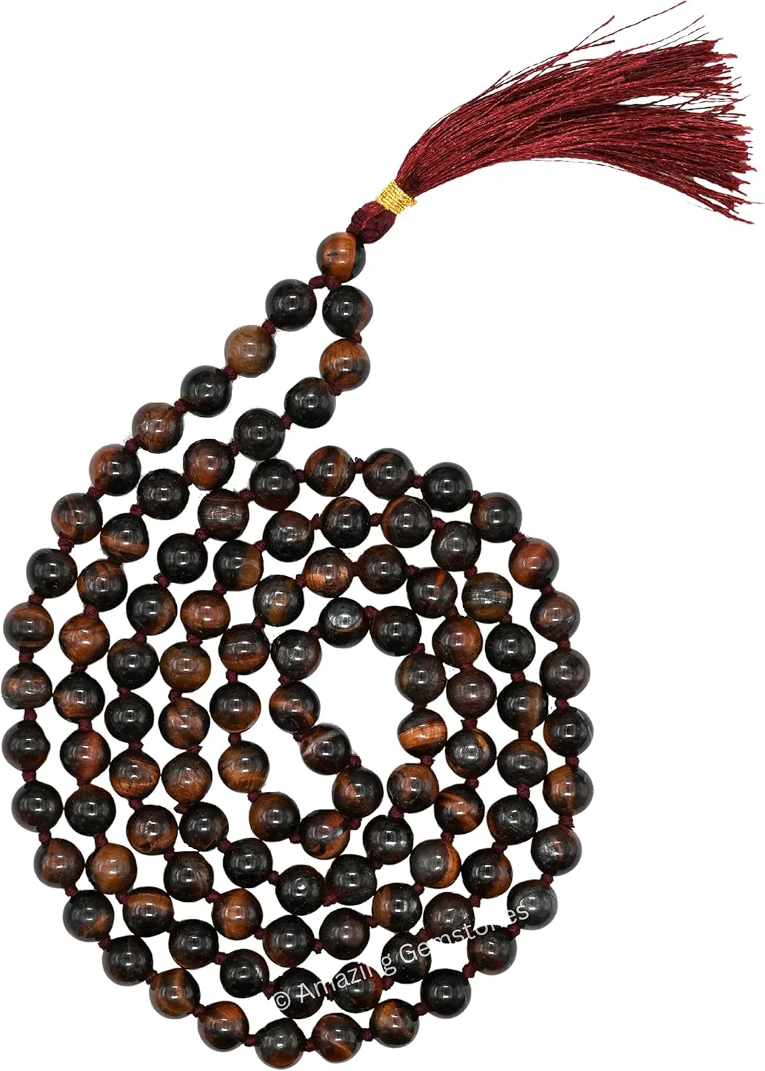 Amazing Gemstone Japa Mala 108 Prayer Beads Necklace and Wrist Mala Bracelet for Meditation