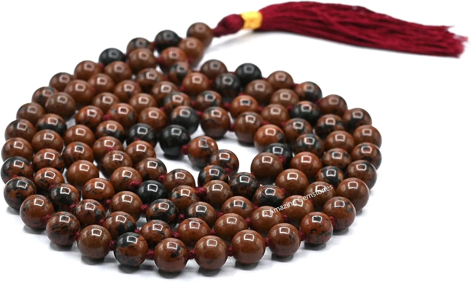 Amazing Gemstone Japa Mala 108 Prayer Beads Necklace and Wrist Mala Bracelet for Meditation
