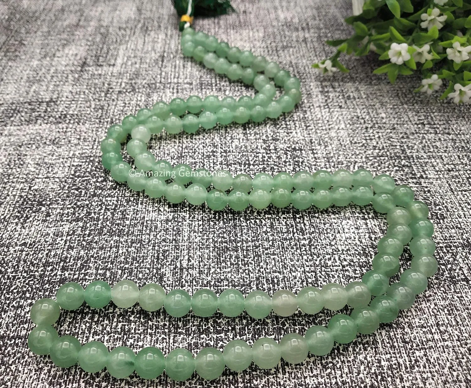 Amazing Gemstone Japa Mala 108 Prayer Beads Necklace and Wrist Mala Bracelet for Meditation