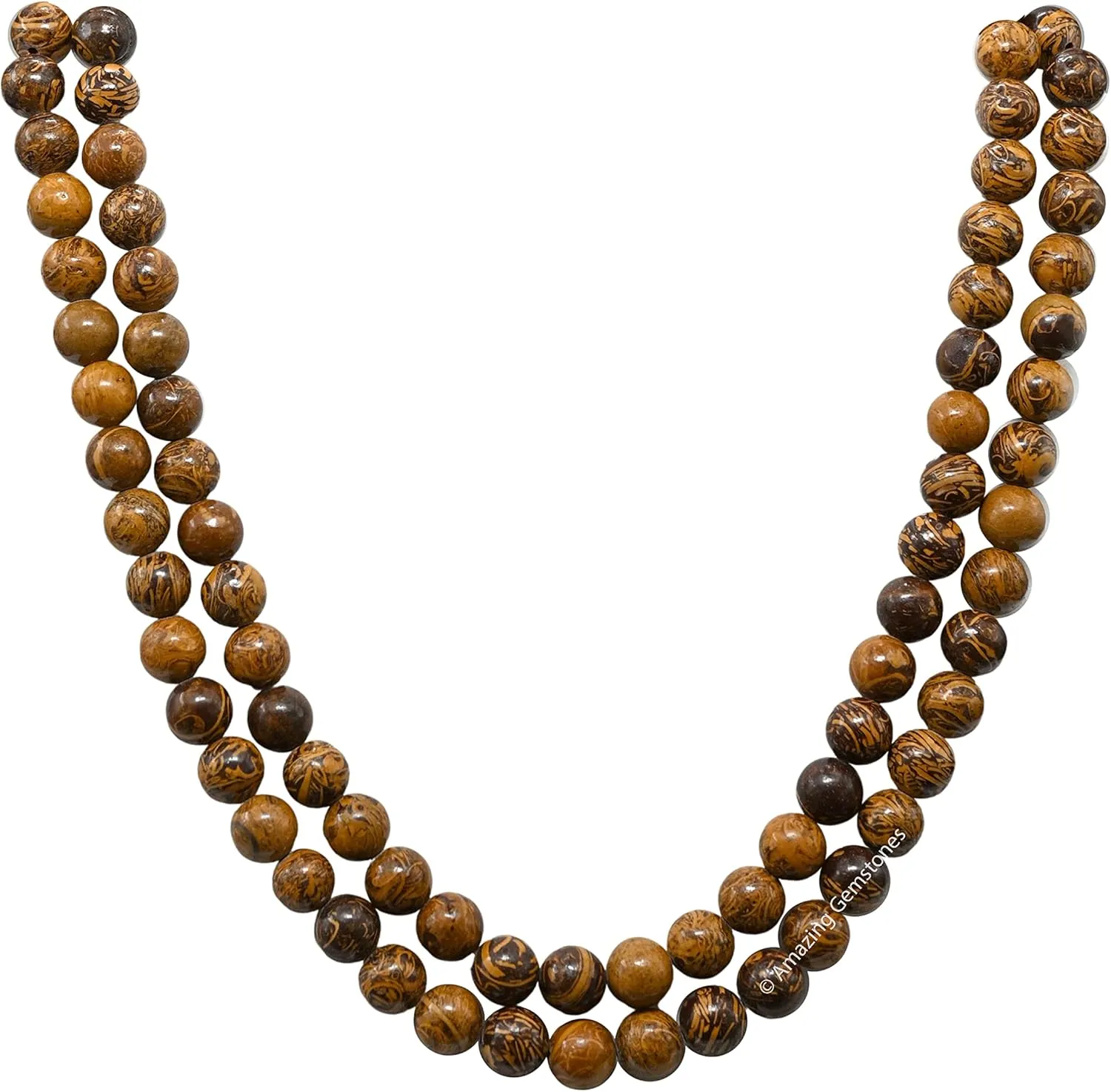 Amazing Gemstone Japa Mala 108 Prayer Beads Necklace and Wrist Mala Bracelet for Meditation