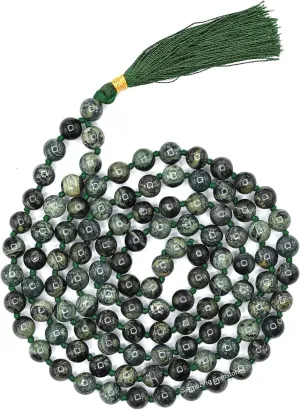 Amazing Gemstone Japa Mala 108 Prayer Beads Necklace and Wrist Mala Bracelet for Meditation