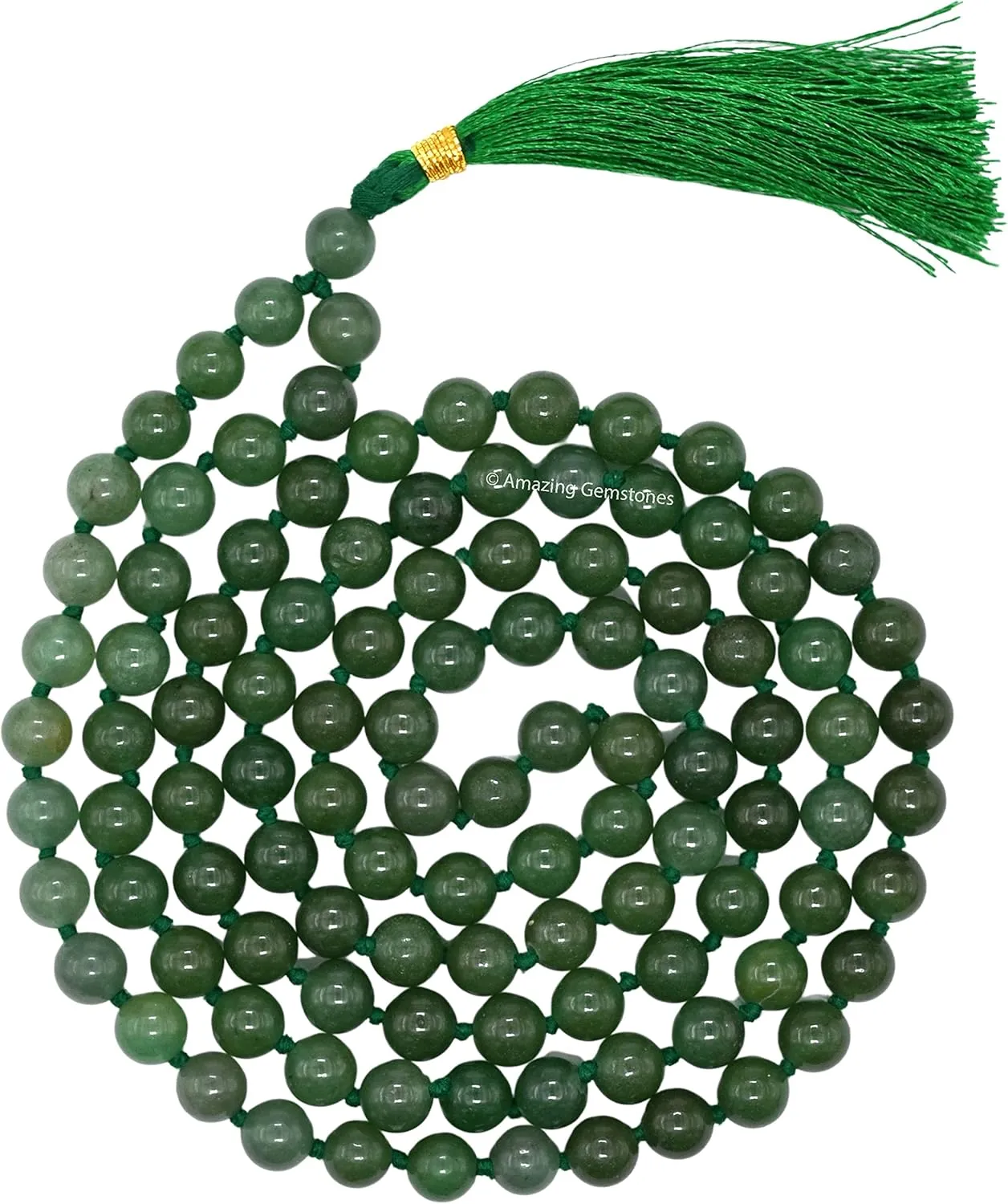 Amazing Gemstone Japa Mala 108 Prayer Beads Necklace and Wrist Mala Bracelet for Meditation