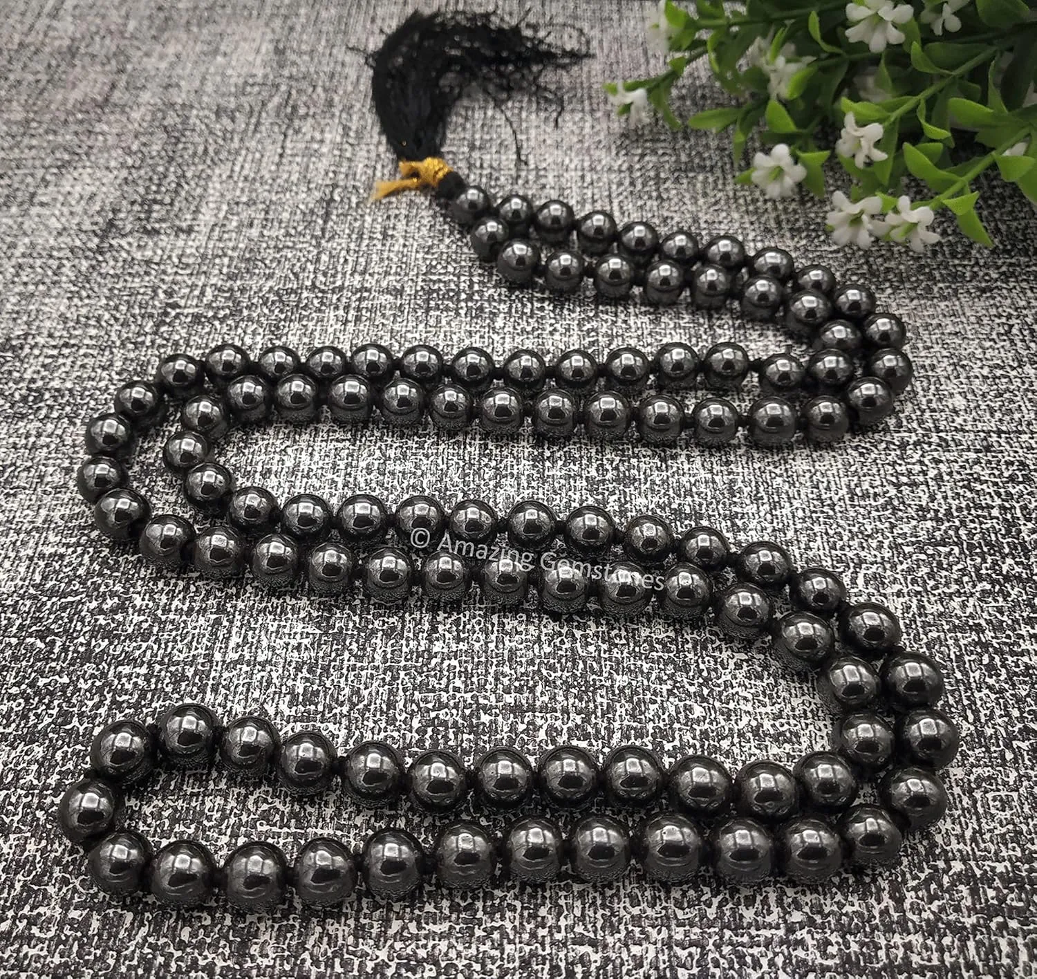 Amazing Gemstone Japa Mala 108 Prayer Beads Necklace and Wrist Mala Bracelet for Meditation