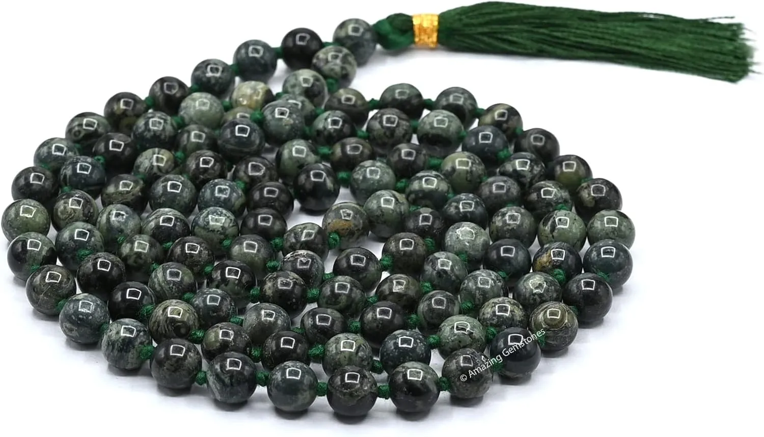 Amazing Gemstone Japa Mala 108 Prayer Beads Necklace and Wrist Mala Bracelet for Meditation