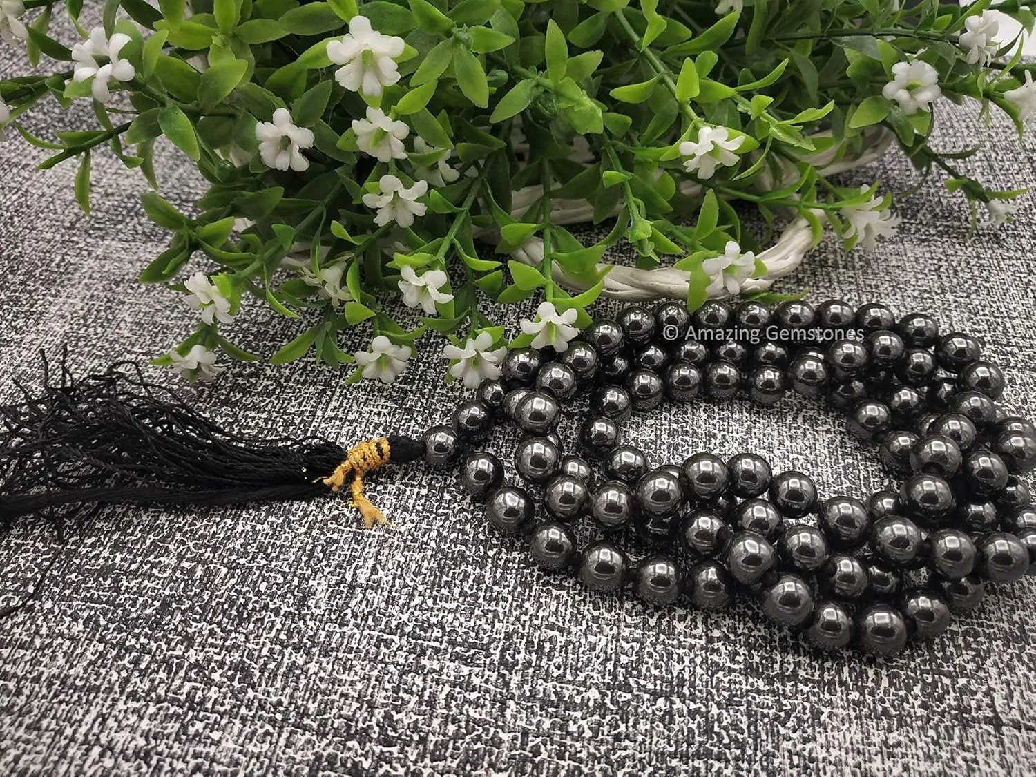 Amazing Gemstone Japa Mala 108 Prayer Beads Necklace and Wrist Mala Bracelet for Meditation