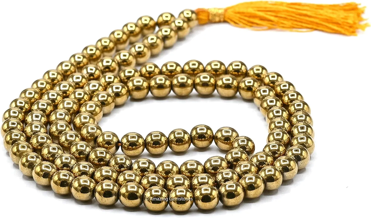 Amazing Gemstone Japa Mala 108 Prayer Beads Necklace and Wrist Mala Bracelet for Meditation