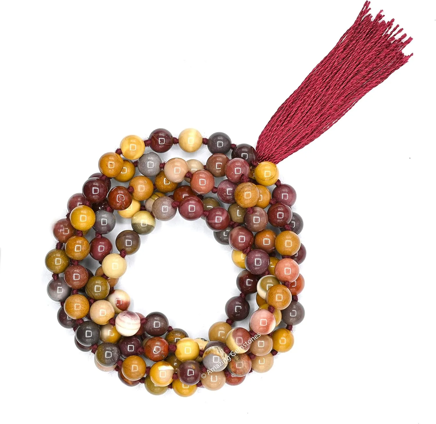 Amazing Gemstone Japa Mala 108 Prayer Beads Necklace and Wrist Mala Bracelet for Meditation