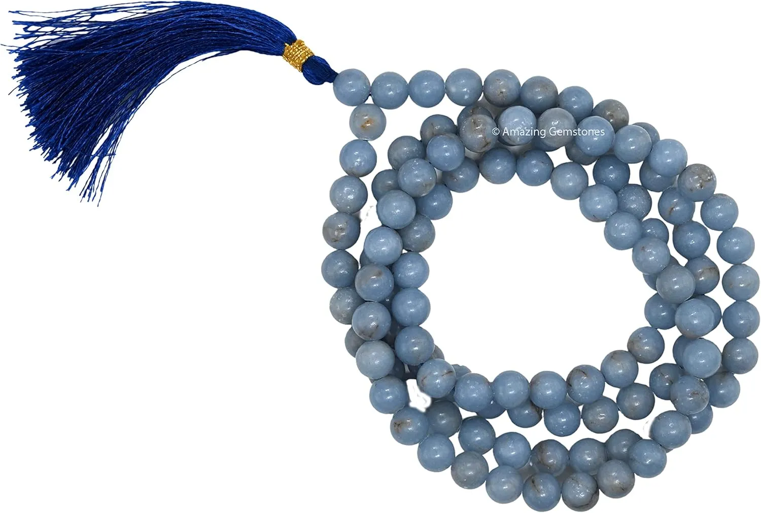 Amazing Gemstone Japa Mala 108 Prayer Beads Necklace and Wrist Mala Bracelet for Meditation