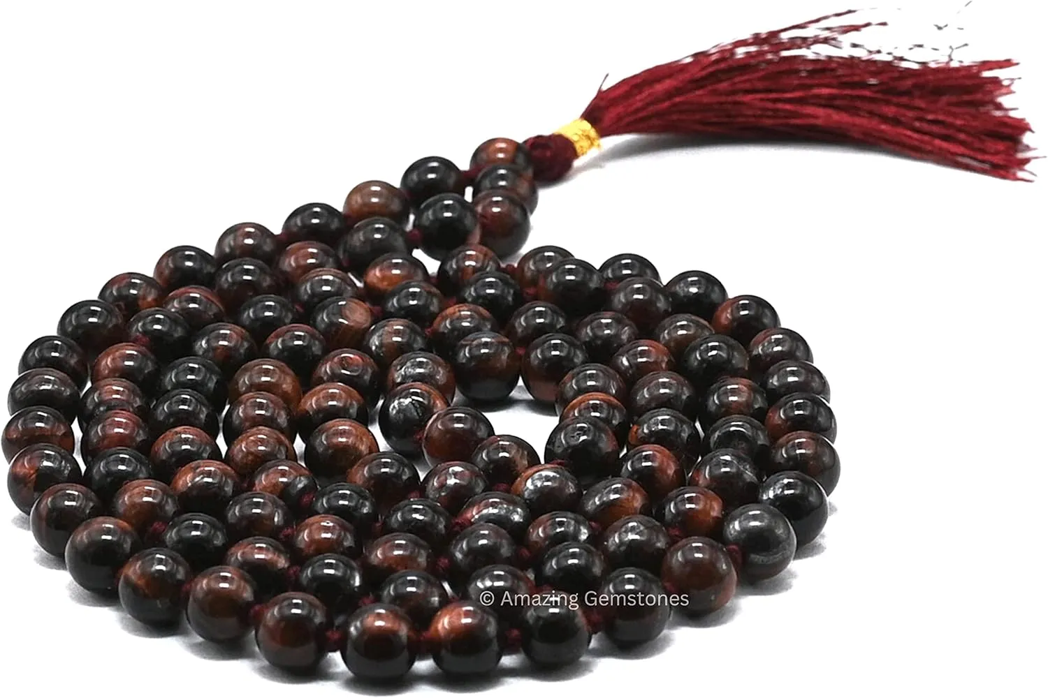 Amazing Gemstone Japa Mala 108 Prayer Beads Necklace and Wrist Mala Bracelet for Meditation