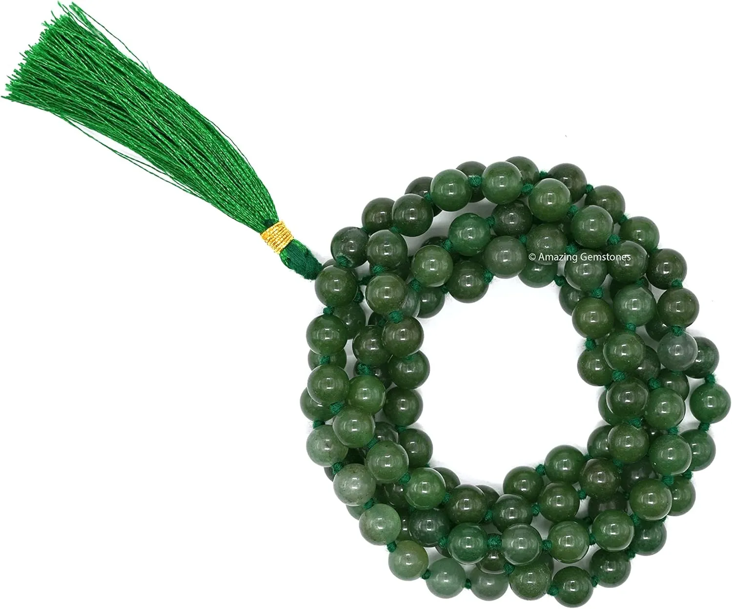 Amazing Gemstone Japa Mala 108 Prayer Beads Necklace and Wrist Mala Bracelet for Meditation