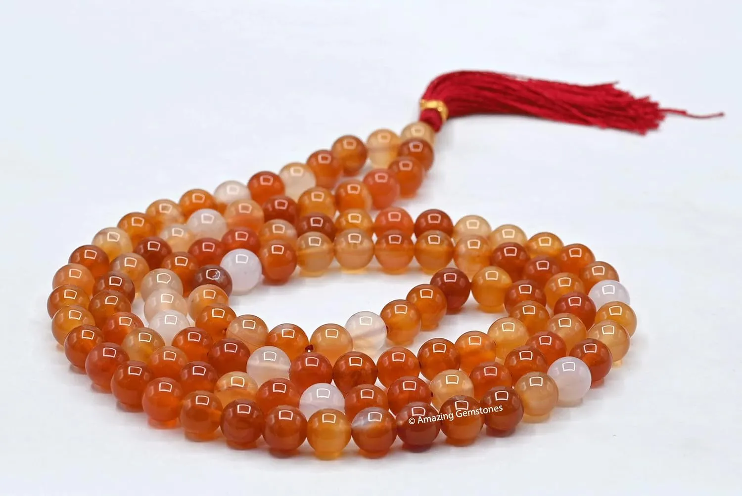 Amazing Gemstone Japa Mala 108 Prayer Beads Necklace and Wrist Mala Bracelet for Meditation