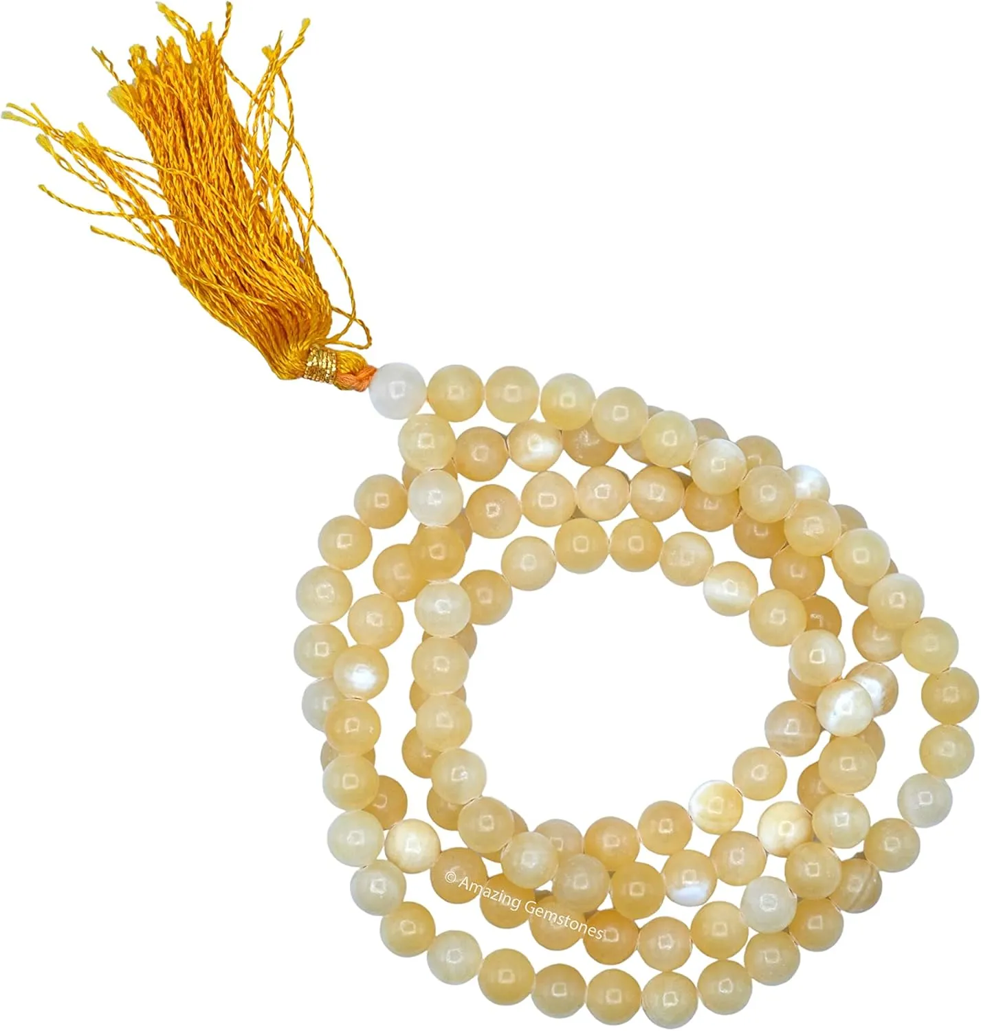 Amazing Gemstone Japa Mala 108 Prayer Beads Necklace and Wrist Mala Bracelet for Meditation