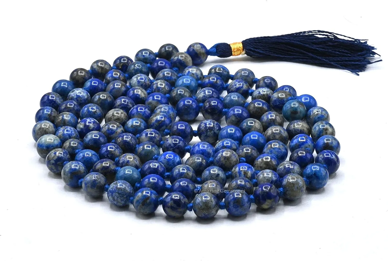 Amazing Gemstone Japa Mala 108 Prayer Beads Necklace and Wrist Mala Bracelet for Meditation