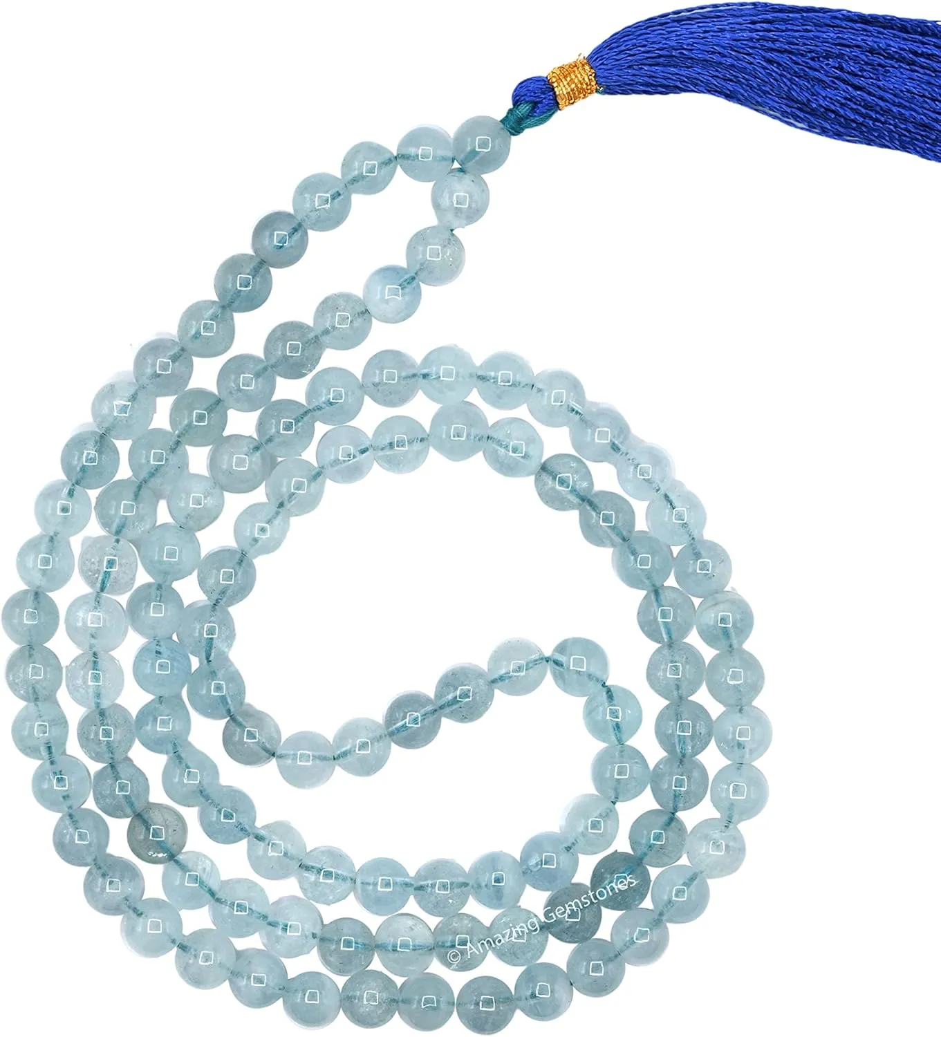 Amazing Gemstone Japa Mala 108 Prayer Beads Necklace and Wrist Mala Bracelet for Meditation