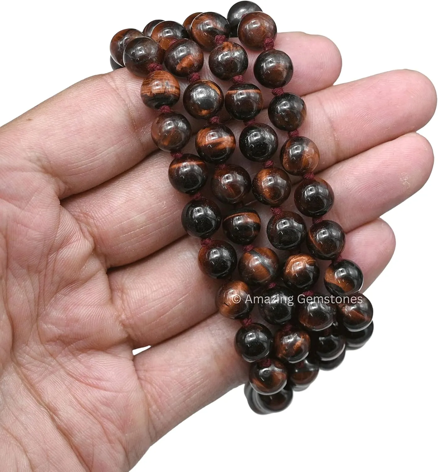 Amazing Gemstone Japa Mala 108 Prayer Beads Necklace and Wrist Mala Bracelet for Meditation