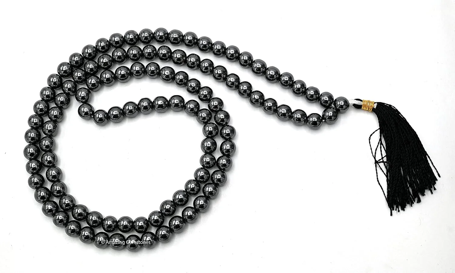 Amazing Gemstone Japa Mala 108 Prayer Beads Necklace and Wrist Mala Bracelet for Meditation