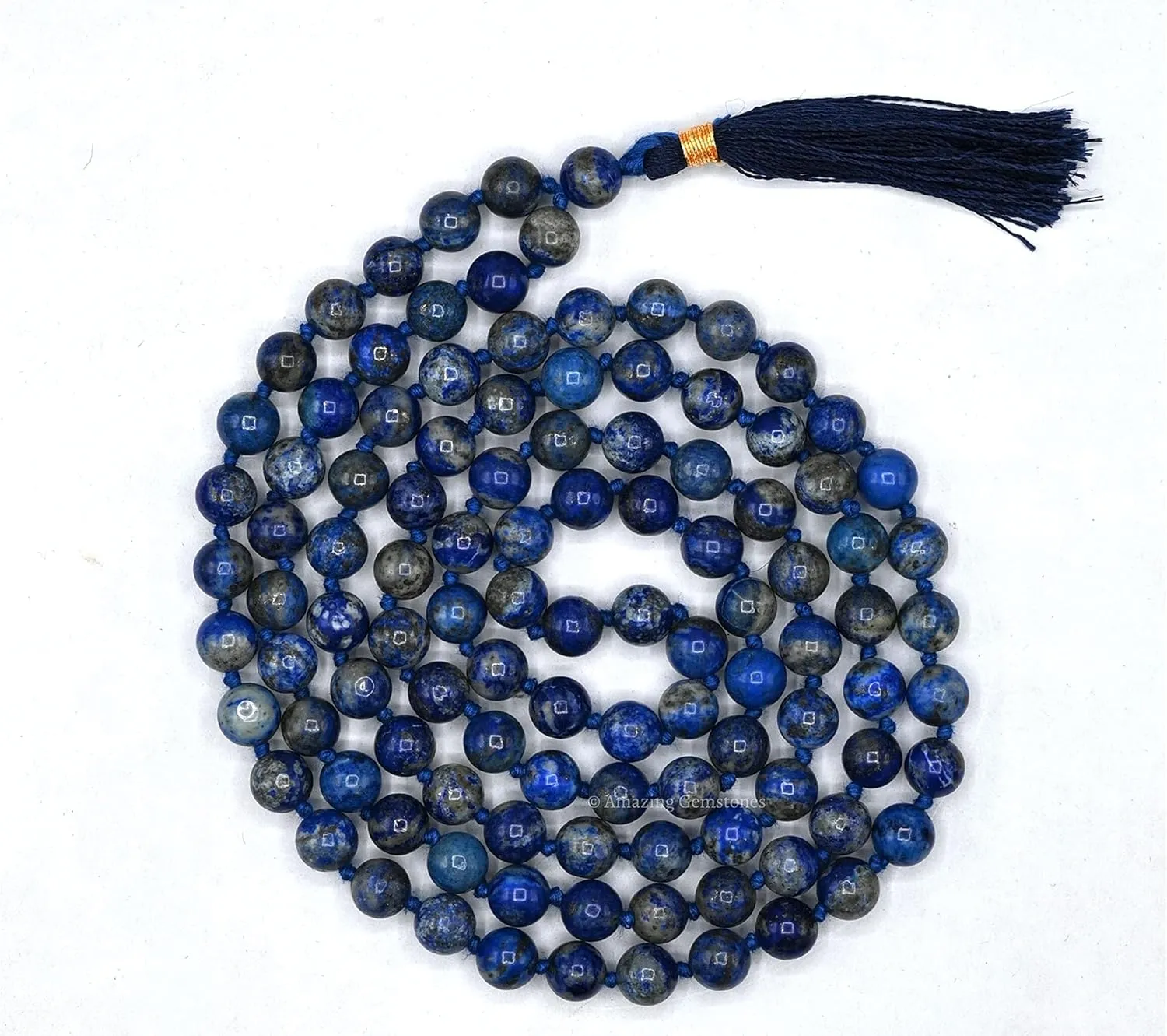 Amazing Gemstone Japa Mala 108 Prayer Beads Necklace and Wrist Mala Bracelet for Meditation