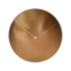 Annika Bella Heart Necklaces for Women, 925 Sterling Silver Necklace with Charm, Gift for Her, Minimalist Romantic Valentines Jewelry, Waterproof Simple Heart Pendant (Silver)
