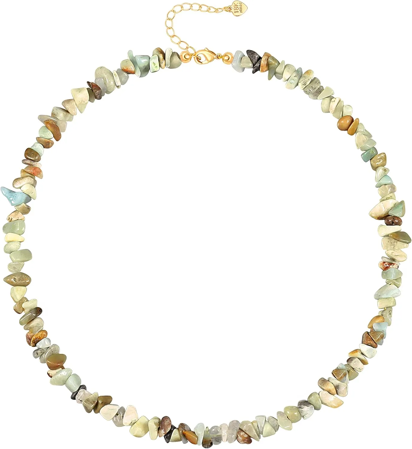 Aobei Pearl Gemstone Beaded Choker Necklace for Women Boho Turquoise/Cultured Freshwater Pearls/Garnet/Amazonite Jewelry