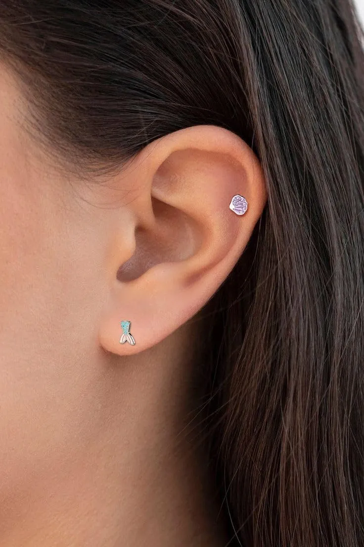 AOEDEJ 2 Pairs Stainless Steel Earrings for Women Cute Hypoallergenic Earring Studs Hypoallergenic Birthday Gift for Women