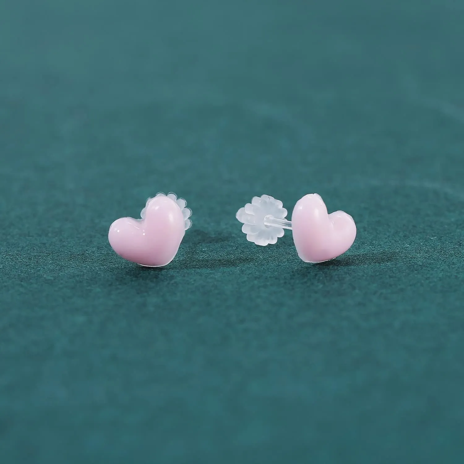 AoedeJ 6 Pairs Plastic Glow Earrings - Stud, Bow Designs for Women