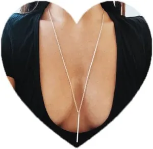 Bar Y Necklace Simple Long Vertical Bar Necklace Long Chian Necklace for Women
