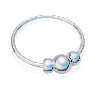 Beaded Nose Ring Hoop 24 Gauge - 925 Silver Nose Piercing Hoop for Women Men - Thin Nose Jewelry