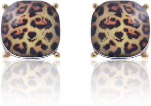 Beautiful Gemstone Earrings for Women - Dainty Cushion Cut Matching Acrylic Gemstones with Stainless Steel Posts - Simple, Delicate Gems - Stud Earrings in an Open-Back Setting