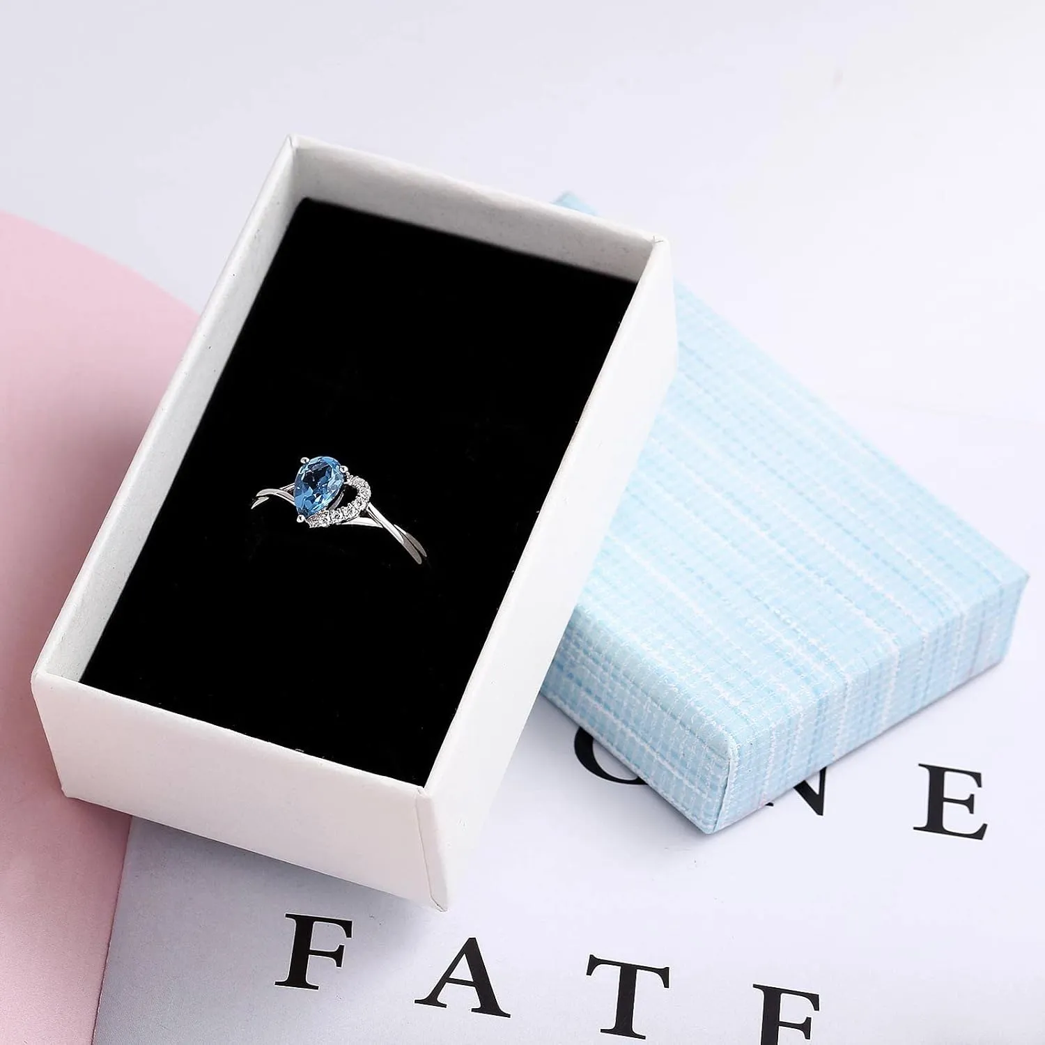 Belly Button Rings 14G Stainless Steel, Teardrop Belly Button Ring Unique Cubic Zirconia Stud Belly Ring Valentines