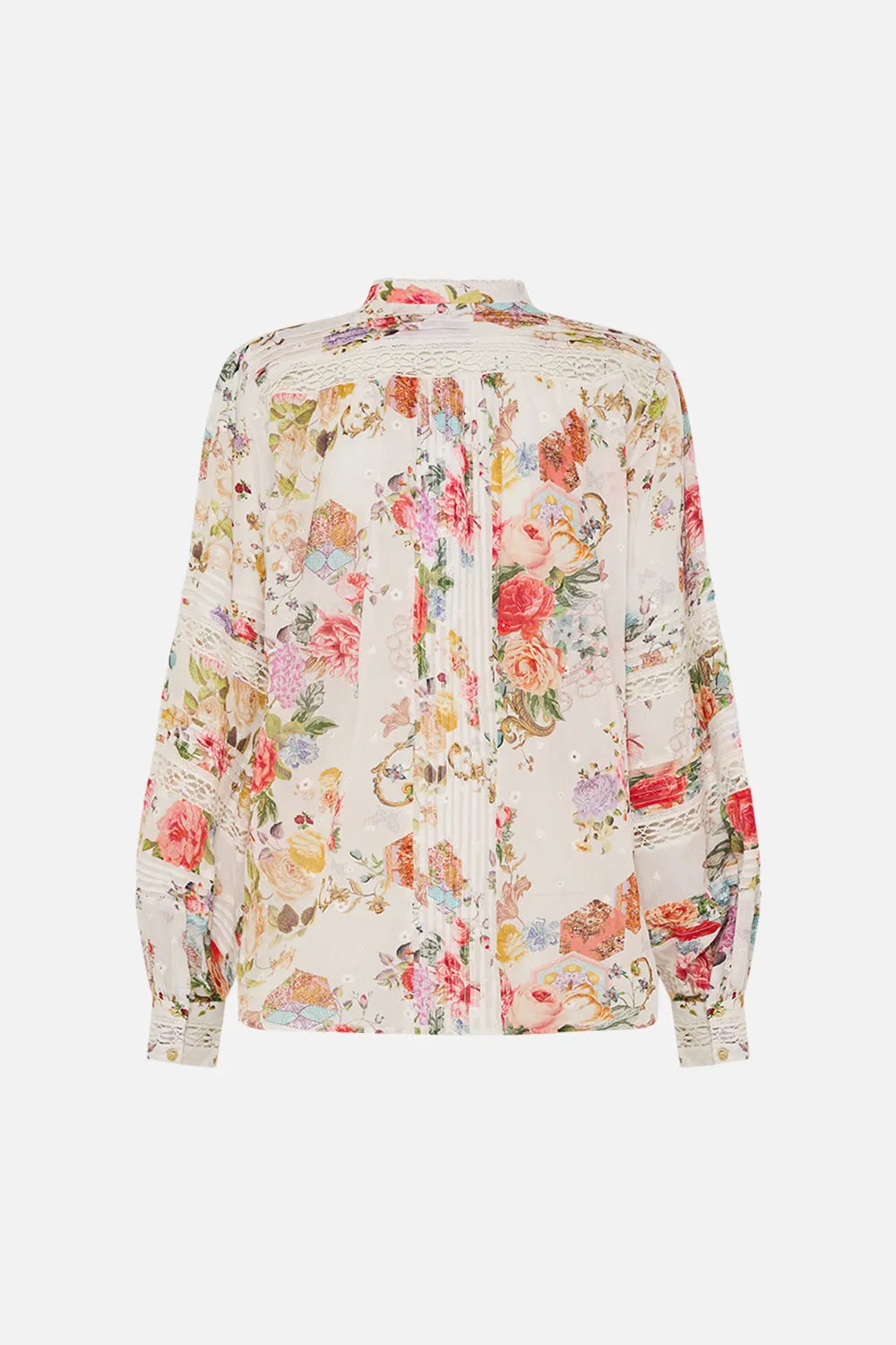 BLOUSON SLEEVE BLOUSE WITH YOKE AND PINTUCKS SEW YESTERDAY