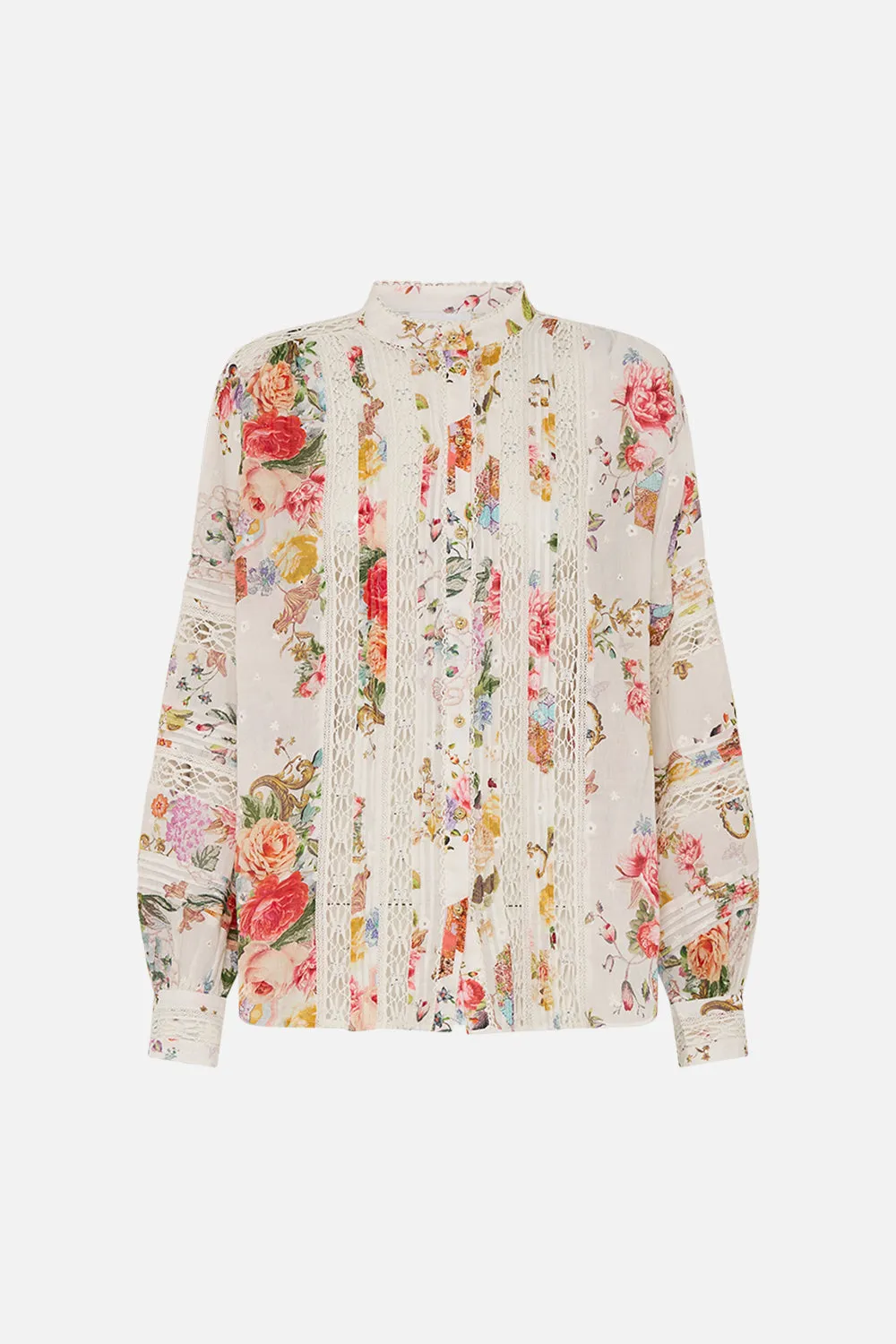 BLOUSON SLEEVE BLOUSE WITH YOKE AND PINTUCKS SEW YESTERDAY
