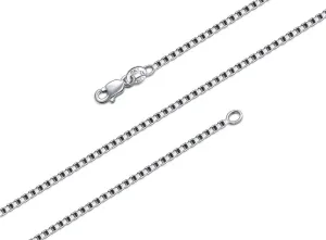 BORUO 925 Sterling Silver Box Chain Necklace, 1mm 1.5mm Italian Chain with Lobster Claw Clasp 14-30 Inch/Silver Chain Necklace, Gold Chain Necklace For Women