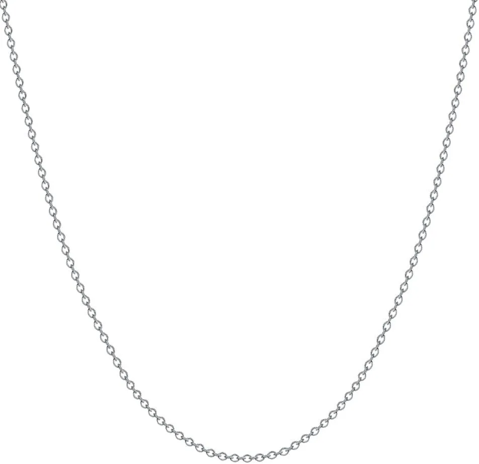 BORUO 925 Sterling Silver Cable Chain Necklace, 1mm 1.5mm Italian Chain with Lobster Claw Clasp 14-30 Inch/Silver Chain Necklace, Gold Chain Necklace For Women