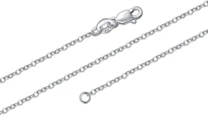BORUO 925 Sterling Silver Cable Chain Necklace, 1mm 1.5mm Italian Chain with Lobster Claw Clasp 14-30 Inch/Silver Chain Necklace, Gold Chain Necklace For Women