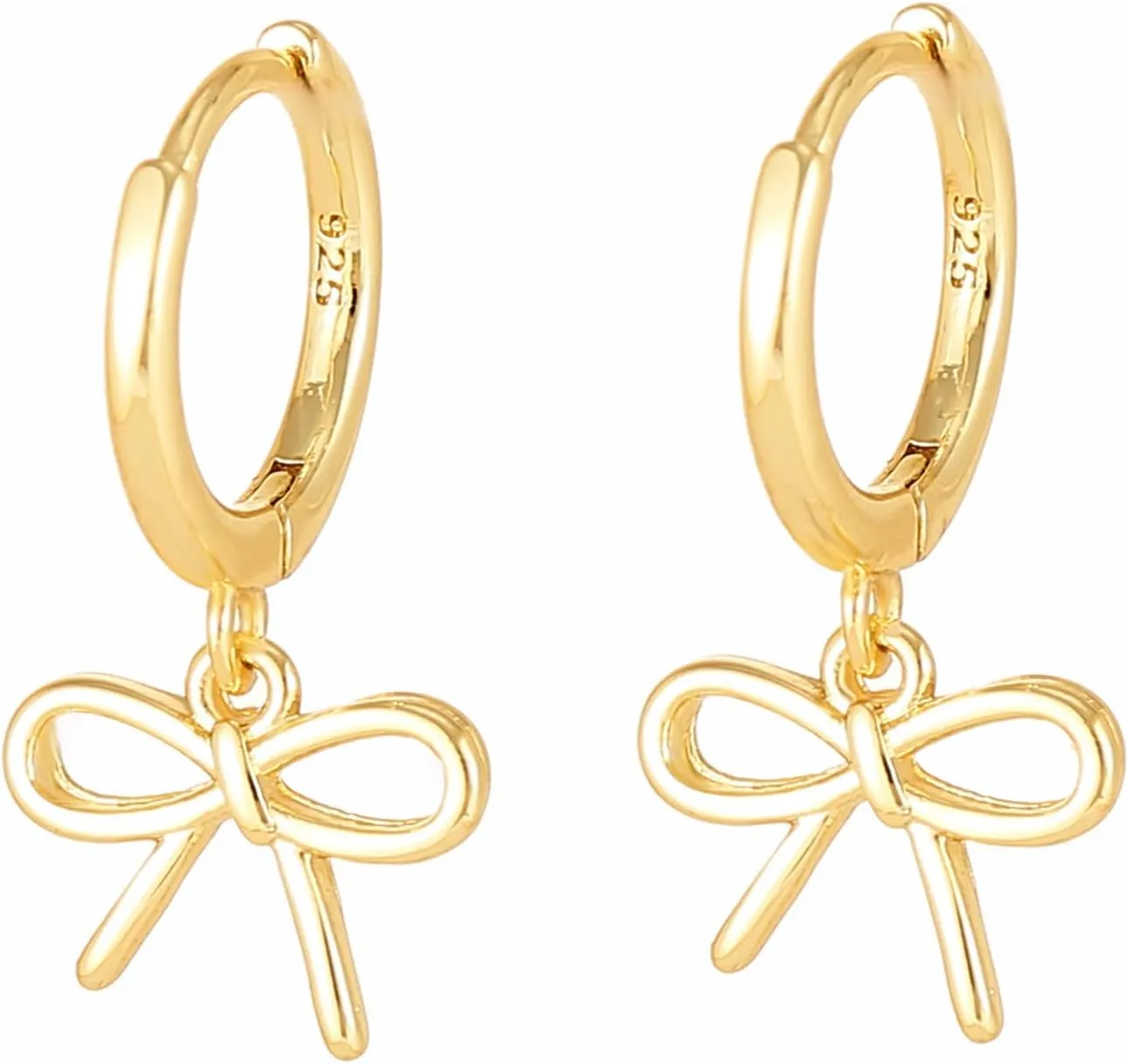 Bow Earrings for Women Pearl Bow Hoop Earrings Gold Silver Drop Dangle Earrings Trendy Bow Pearl Jewelry for Wedding Party