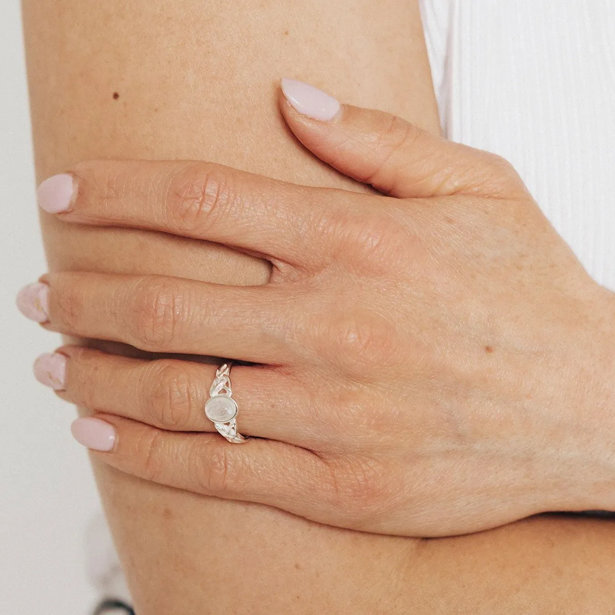 Celtic Moonstone Ring