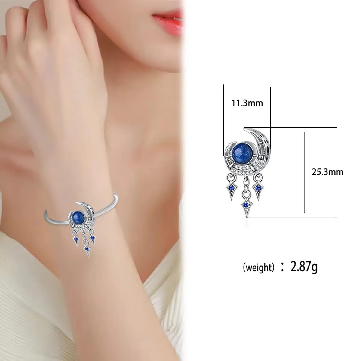 Charm for Bracelets and Necklaces, Heart Animals 925 Sterling Silver Bead Celestial Sun Moon Star Charms Jewelry Gift for Women Girls