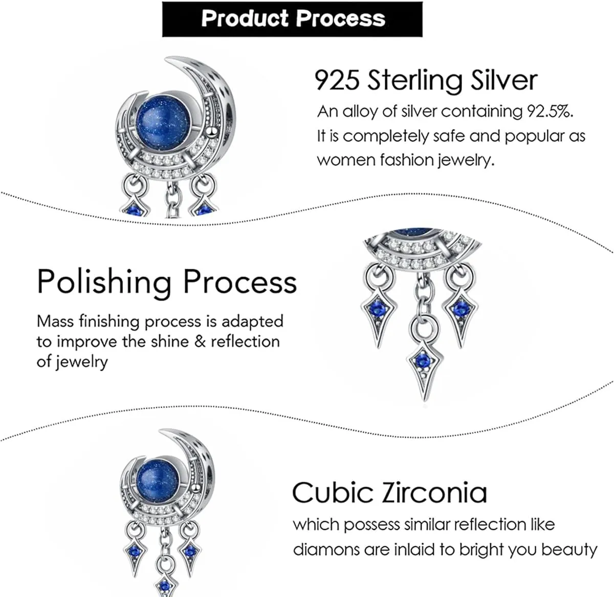 Charm for Bracelets and Necklaces, Heart Animals 925 Sterling Silver Bead Celestial Sun Moon Star Charms Jewelry Gift for Women Girls