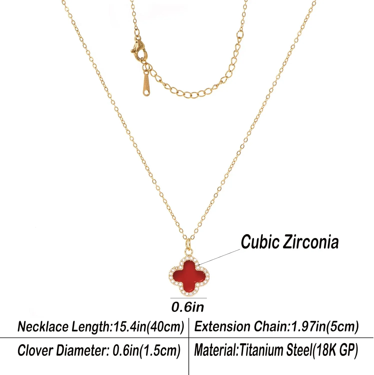 Clover Necklace For Women 14K Gold Plated/Silver Dainty Lucky Clover Pendent Necklace Trendy Four Leaf Clover Necklace Cute Simple Women's Jewelry Gift
