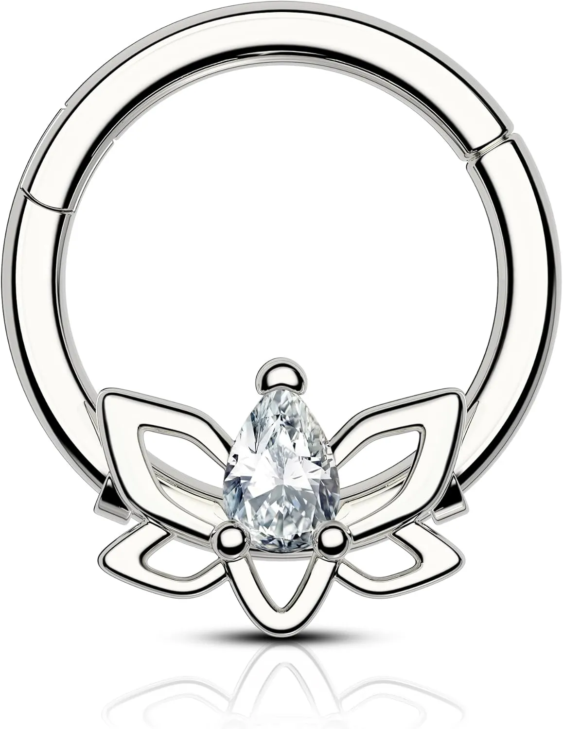 COCHARM Dragonfly Septum Rings for Women 16g Cute Septum Piercing Jewelry 8mm Stacked Daith Earrings 8mm Daith Hoop Rings Daith Piercing